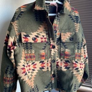 MUST HAVE Olive Aztec Jacket